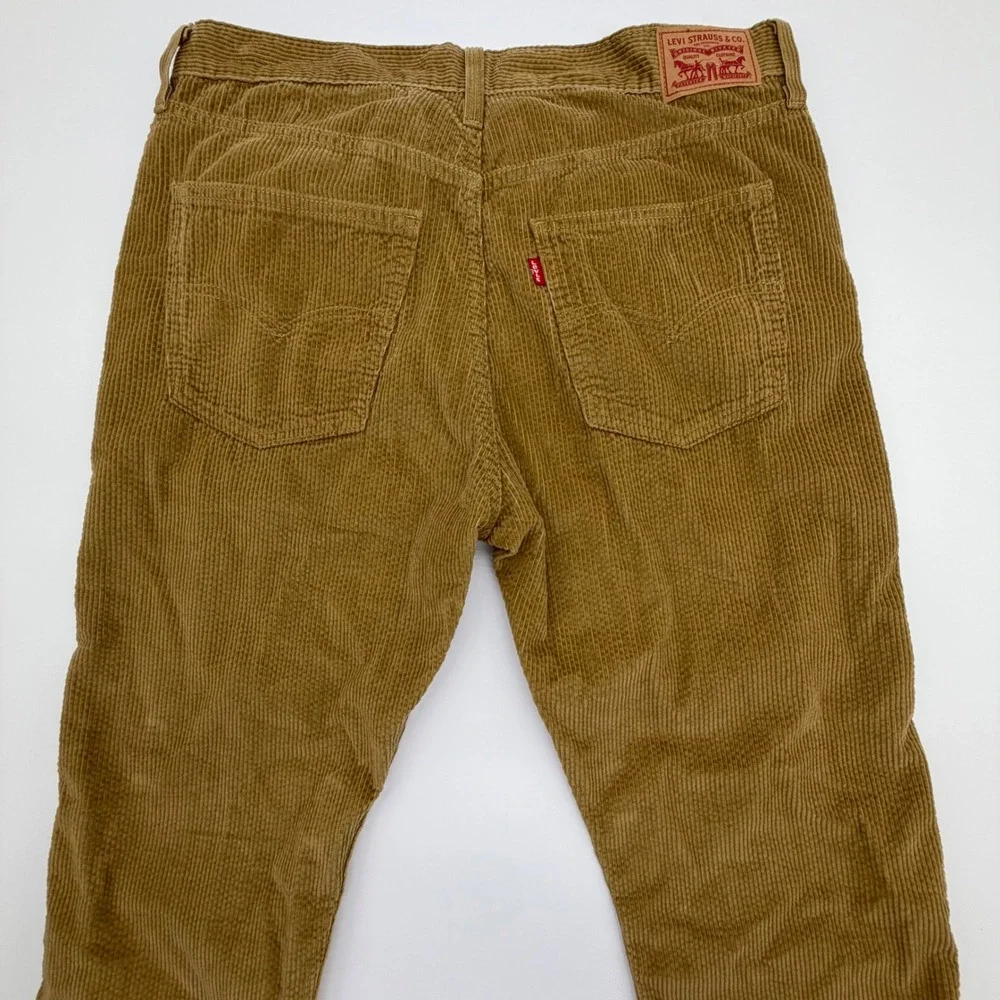 Levi Strauss Mens Tan Brown Corduroy Straight Leg Pants 31x30 A4690-1840
